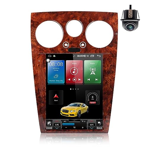 ASVEGEN 12,1 Zoll Touchscreen Android 9.0 Autoradio GPS Navigation für Bentley Continental GT, Flying Spur 2005-2012, 4+64G Walnuss von ASVEGEN