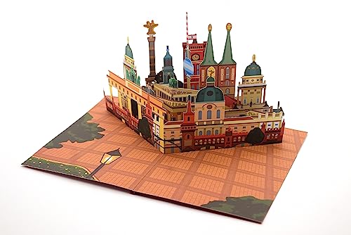 3D Pop Up Berlin Skyline Karte für alle Gelegenheiten Handgemachte Karte Souvenir Geburtstagskarte Reisegutschein Karte von ASVP Shop
