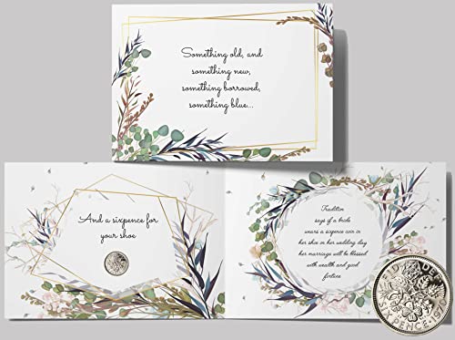 ASVP Shop Authentische Sixpence-Münze mit Karte und Umschlag für die Braut – Something Old, Something New, Something Borrowed, Something Blue, and a Sixpence-Münze für ihren Schuh ASVP Shop Authentische Sixpence-Münze mit Karte und Umschlag für die Braut – Something Old, Something New, Something Borrowed, Something Blue, and a Sixpence-Münze für ihren Schuh von ASVP Shop