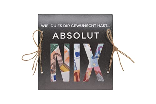 ASVP Shop Geldgeschenk als Grußkarte NIX - Nichts gewünscht für Geburtstag Reisen Urlaub Hochzeit - originelle Idee, individuelles Geschenk - besonders verschenken von ASVP Shop