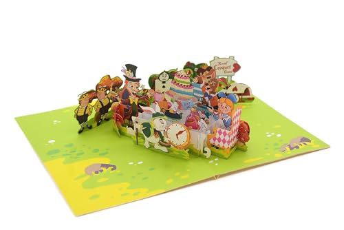 Alice im Wunderland 3D-Pop-Up-Karte, handgefertigte Teeparty-Grußkarte, Geschenk für Alice Fan, Geburtstagskarte, Muttertagskarte, Alice im Wunderland Geschenke von ASVP Shop