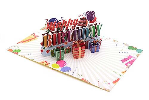 Happy Birthday 3D Pop Up Karte, 3D Grußkarten von ASVP Shop