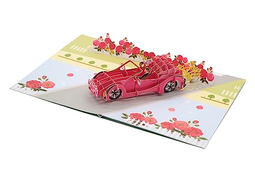Hochzeits-3D-Pop-Up-Grußkarte, Romantisch, Rosiges Paar, Geschenk Für Hochzeit, Jubiläum, Karte, Handgefertigt von ASVP Shop