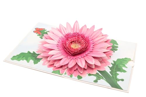 Pink Flower Garden 3D Pop Up Card, Thinking of you card, Handmade Greeting card, Gift For Mom Friend Grandmother, Thank you Card, Birthday card, Mother's day Cards von ASVP Shop