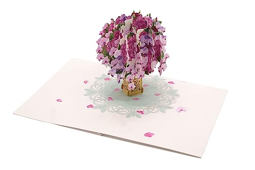Pop-Up-Karte mit Blumenmotiv, 3D-Grußkarte für Mama, Ehefrau oder Veranstaltungen wie Jahrestag, Geburtstag oder Trauerkarten von ASVP Shop