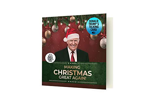 Sprechender Trump-Weihnachtskarte – Präsidentschaftshimmel plus echte Stimme Weihnachtsnachricht von Trump – Ein Weihnachtsgruß vom Präsidenten der Vereinigten Staaten – inklusive Umschlag von ASVP Shop