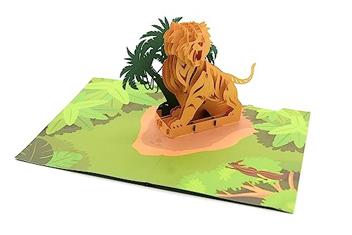 Tiger 3D Pop Up Tier Grußkarte Alle Anlässe Handgemachte Karte Glückwunsch Jubiläum Karte Geschenk für Freunde und Familie von ASVP Shop