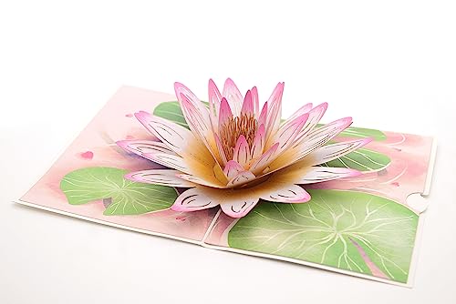 Water Lilly Garden 3D Pop Up Card, Thinking of you card, Handmade Greeting card, Gift For Mom Friend Grandmother, Thank you Card, Birthday card, Mother's day Cards von ASVP Shop