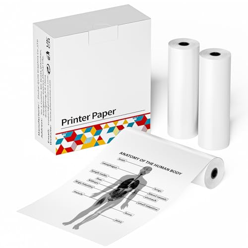 ASprink 110MM Thermopapier, Kompatibel mit Allen Marken M832 Portable Drucker, Thermopapierrolle mit 3 Rollen von ASprink