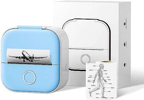 T02 Mini Handy Drucker - Bluetooth für Smartphone - tragbarer Fotodrucker , kompatibel mit iOS & Android, Miniprint mobiler Sticker für Tagebuch, Memo, Foto, Notizen von ASprink