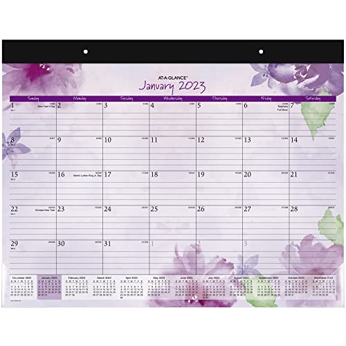 AT-A-GLANCE 2023 Monatlicher Schreibtischkalender, Schreibtischunterlage, 53,5 x 43,2 cm, Standard, schöner Tag (SK38-704) von AT-A-GLANCE