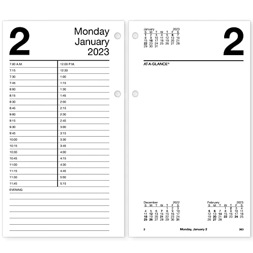 AT-A-GLANCE 2023 Tageskalender Nachfüllpackung, 11,4 x 20,3 cm, Nachfüllpackung, lose Blätter (E21050) von AT-A-GLANCE