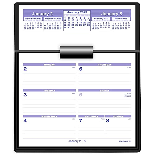 AT-A-GLANCE 2023 Tischkalender und Sockel, Flip-A-Week, 14 x 17,8 cm, komplettes Set, Seiten enthalten (SW700X00) von AT-A-GLANCE