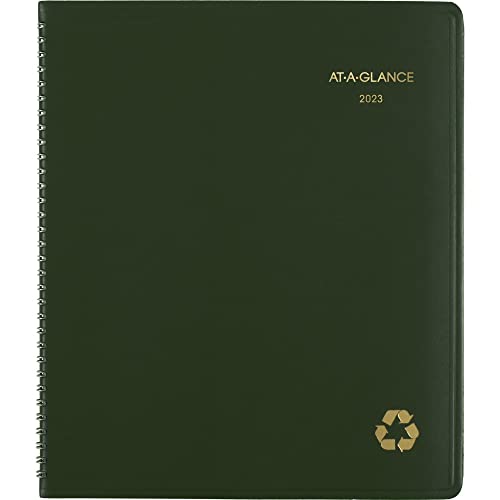 AT-A-GLANCE Monatsplaner 2023, 22,9 x 27,9 cm, groß, 13 Monate, recycelt, Monatskalender, Grün (70260G60) von AT-A-GLANCE