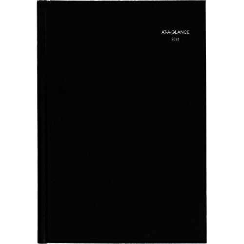 AT-A-GLANCE Monatsplaner 2023, DayMinder, 20,3 x 29,5 cm, große, monatliche Registerkarten, Hardcover, schwarz (G470H00) von AT-A-GLANCE