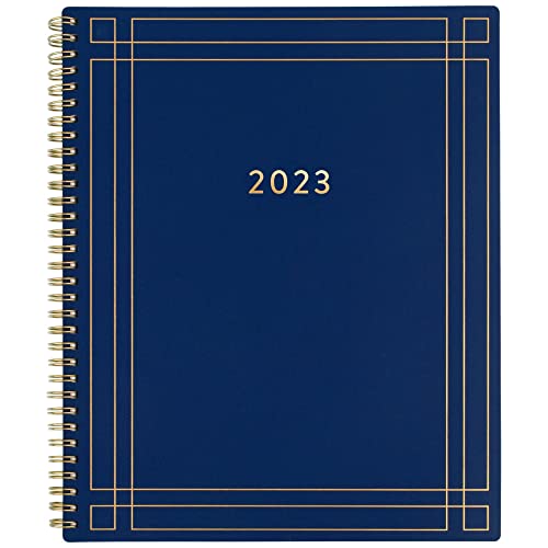 AT-A-GLANCE Wochen- und Monatsplaner für 2023, vereinfacht von Emily Ley, 21,6 x 27,9 cm, groß, monatliche Registerkarten, Marineblau (EL94-905) von AT-A-GLANCE