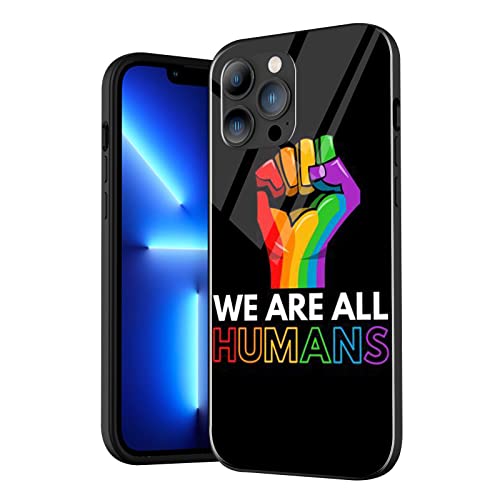 Schutzhülle für iPhone 14 Pro, BS-14 Gay Lesbian LGBT Rainbow Pride iPhone 14 Pro, gehärtete Glasrückseite + weiches Silikon TPU, stoßfest, kratzfest, für Apple iPhone 14 Pro 6,1 Zoll von ATACT