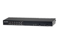 ATEN 1-Local/Remote Share Access 16-Port Multi-Interface Cat 5 KVM over IP Switch, 1920 x 1200 Pixel, Eingebauter Ethernet-Anschluss, WUXGA, 8,9 W, Schwarz von ATEN Technology