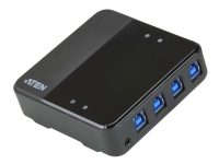 ATEN 4 x 4 USB 3.2 Gen1 Peripherie-Freigabe-Switch, 5000 Gbit/s, Schwarz, Kunststoff, 0 - 40 °C, -20 - 60 °C, 0 - 80% von ATEN Technology