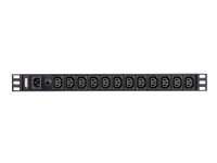 ATEN Basis-PDU Serie, Standard, 1U, Aluminium, Schwarz, 12 AC-Ausgänge, C13-Koppler von ATEN Technology