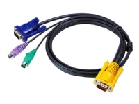 ATEN PS/2-KVM-Kabel mit 3-in-1-SPHD, 6 m, 6 m, VGA, Schwarz, HDB-15, 2xPS/2, SPHD-15, Männlich/Männlich von ATEN Technology