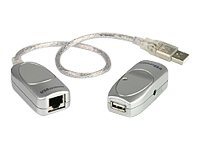 ATEN USB Cat 5 Extender (bis zu 60 m), Sender und Empfänger, Kabelgebunden, 60 m, Grau, Kunststoff, USB von ATEN Technology