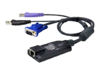 Aten USB-VGA-Virtual-Media-KVM-Adapter mit Chipkartenunterstützung, USB, USB, VGA, Schwarz, Blau, Violett, RJ-45, 2 x USB Type A, 1 x HDB-15 von ATEN Technology