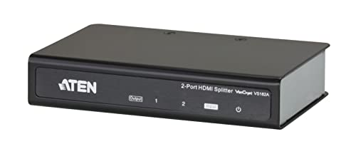ATEN 2-Port 4K HDMI-Splitter VS182A, unterstützt bis zu 340 MHz, Plug-and-Play, Keine Software-Installation erforderlich ATEN 2-Port 4K HDMI-Splitter VS182A, unterstützt bis zu 340 MHz, Plug-and-Play, Keine Software-Installation erforderlich von ATEN