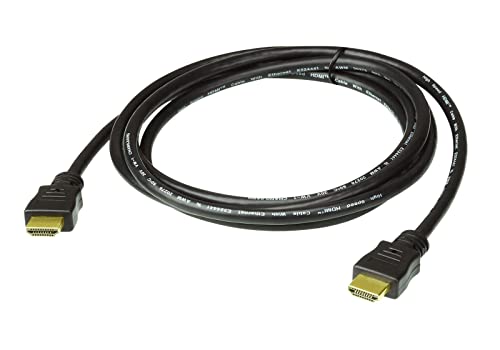 ATEN 2L-7D02H-1 High Speed True 4K HDMI Kabel mit Ethernet, schwarz, 2 m von ATEN
