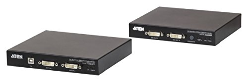 Aten KVM Extender, CE624, USB DVI Dual-Anzeige HDBaseT, FullHD, Sender + Empfänger, bis 150m von ATEN