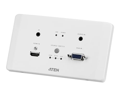 ATEN VE2812AEUT HDMI & VGA HDBaseT Transmitter EU Wandplatte von ATEN