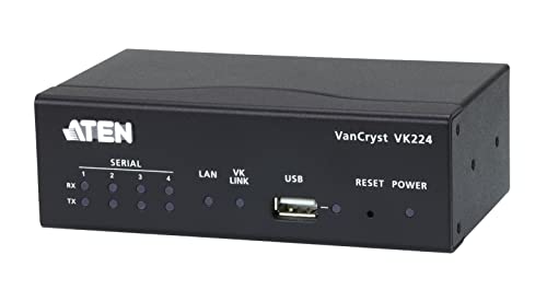 ATEN VK224 60661R serielle Erweiterungsbox 4-Port RS232 für Steruerungseinheit VK2100 schwarz von ATEN