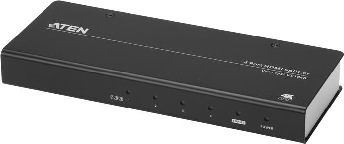 ATEN VanCryst VS184B - Video-/Audio-Splitter - 4 x HDMI - Desktop (VS184B-AT-G) von ATEN