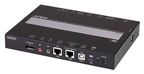 ATEN CN9950 1-Local-Remote Share Access Einzelport 4K DisplayPort KVM over IP Switch von ATEN