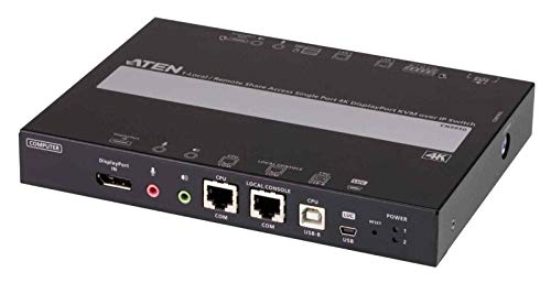 Aten CN9950 1-Local-Remote Share Access Einzelport 4K DisplayPort KVM Over IP Switch von ATEN