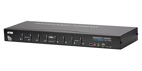 Aten CS1768 8-Port USB DVI KVM Switch, Schwarz von ATEN