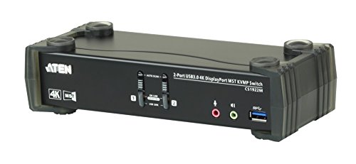 Aten CS1922M-AT-G CS1922M 2-Port USB3.0 4K DisplayPort KVMP Switch with Built-in MST Hub von ATEN