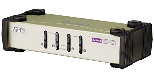 Aten CS84U-AT KVM Switch 4 Port PS2/USB VGA, schwarz von ATEN