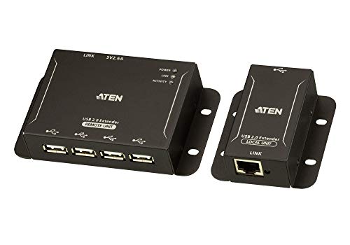 Aten UCE3250, USB Verlängerung 4-Port, USB 2.0 Cat.5 Extender (bis zu 50m) von ATEN