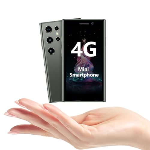 ATEVENSE 4G Ultra Mini-Smartphone, 3,0" HD-Bildschirm, Dual-SIM, 2000mAh Akku, Gesichtserkennung, Entsperrtes Kleines Smartphone, Taschengroßes Kinderhandy Grün von ATEVENSE