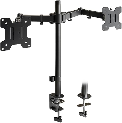 ATHLETIC Monitor Halterung 2 Monitore für 13-27 Zoll Flach & Curved Bildschirm, Monitor Tischhalterung Höhenverstellbar Neigbar Schwenkbar Drehungbar, 8 kg pro Arm, VESA 75x75 / 100x100, Schwarz ATHLETIC Monitor Halterung 2 Monitore für 13-27 Zoll Flach & Curved Bildschirm, Monitor Tischhalterung Höhenverstellbar Neigbar Schwenkbar Drehungbar, 8 kg pro Arm, VESA 75x75 / 100x100, Schwarz von ATHLETIC