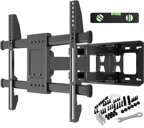 TV Wandhalterung für 32-85 Zoll Bildschirme VESA 200x100 bis 600x400mm Schwenkbare Neigbare und Ausfahren für LED, OLED, Flach & Curved Wandhalter Fernsehers - Max Last 60 kg von ATHLETIC