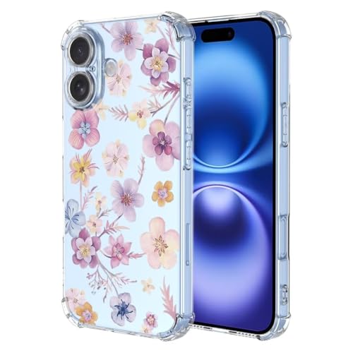 ATISIJIE Case for iPhone 16,Case Women Girls Flower Pattern Design Transparent Flexible TPU Scratch-Resistant Case Coverr-SJ304 ATISIJIE Case for iPhone 16,Case Women Girls Flower Pattern Design Transparent Flexible TPU Scratch-Resistant Case Coverr-SJ304 von ATISIJIE