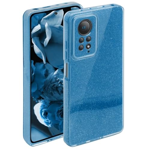 ATISIJIE Glitzer Hülle für Xiaomi Redmi Note 11 Pro Hülle,Silikon Stoßfest Handyhülle Glitzer Schutzhülle für Frauen und Mädchen für Xiaomi Redmi Note 11 Pro Hellblau von ATISIJIE