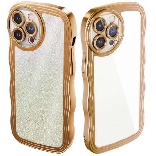 ATISIJIE Glitzer Hülle für iPhone 15 PRO MAX,Wellen Hülle Schutzhülle TPU Durchsichtige Kratzfest Case Cover-Gold ATISIJIE Glitzer Hülle für iPhone 15 PRO MAX,Wellen Hülle Schutzhülle TPU Durchsichtige Kratzfest Case Cover-Gold von ATISIJIE