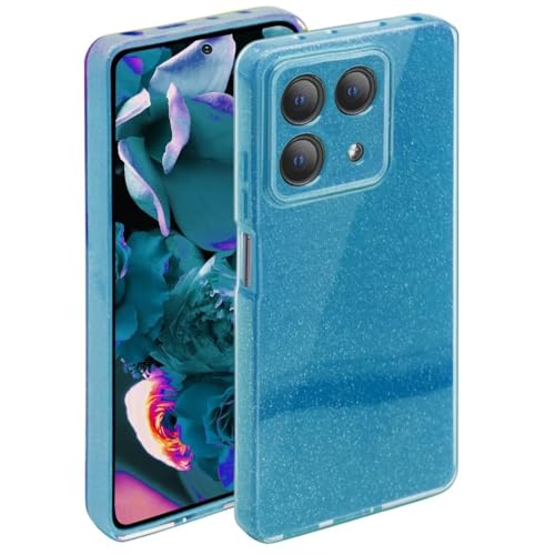 ATISIJIE Glitzer Hülle für xiaomi redmi Note 13 Pro Hülle,Silikon Stoßfest Handyhülle Glitzer Schutzhülle für Frauen und Mädchen für xiaomi redmi Note 13 Pro Hellblau von ATISIJIE