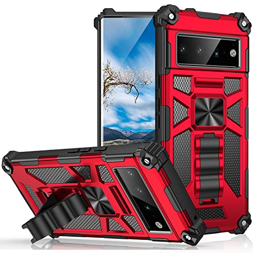 ATISIJIE Hülle für Google Pixel 6a Handyhülle, Militärischer Schutzhülle Stoßfeste Hardcase Rundum Robuste Handyhülle Smartphone Cover mit Eingebautem Stabil Ständer Rot ATISIJIE Hülle für Google Pixel 6a Handyhülle, Militärischer Schutzhülle Stoßfeste Hardcase Rundum Robuste Handyhülle Smartphone Cover mit Eingebautem Stabil Ständer Rot von ATISIJIE