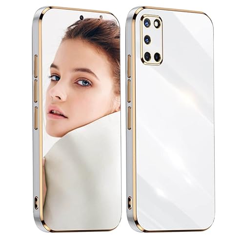 ATISIJIE Hülle für Samsung Galaxy A31 Handyhülle Original, Ultradünn Galvanisiertes Weiches Kieselgel Kratzfeste TPU Handyhülle, Einfaches Stilvoll Shiny Schutzhülle Cover Case Weiß von ATISIJIE