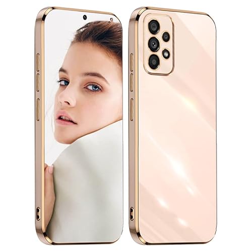 ATISIJIE Hülle für Samsung Galaxy A33 5G Handyhülle Original, Ultradünn Galvanisiertes Weiches Kieselgel Kratzfeste TPU Handyhülle, Einfaches Stilvoll Shiny Schutzhülle Cover Case Rosa von ATISIJIE