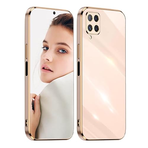 ATISIJIE Hülle für Samsung Galaxy A42 5G Handyhülle Original, Ultradünn Galvanisiertes Weiches Kieselgel Kratzfeste TPU Handyhülle, Einfaches Stilvoll Shiny Schutzhülle Cover Case Rosa von ATISIJIE